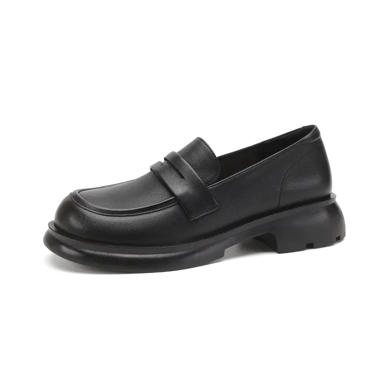 D FUSE SCANDINAVIA Ballet Flats Top Grain Cow Leather Loafers Women's