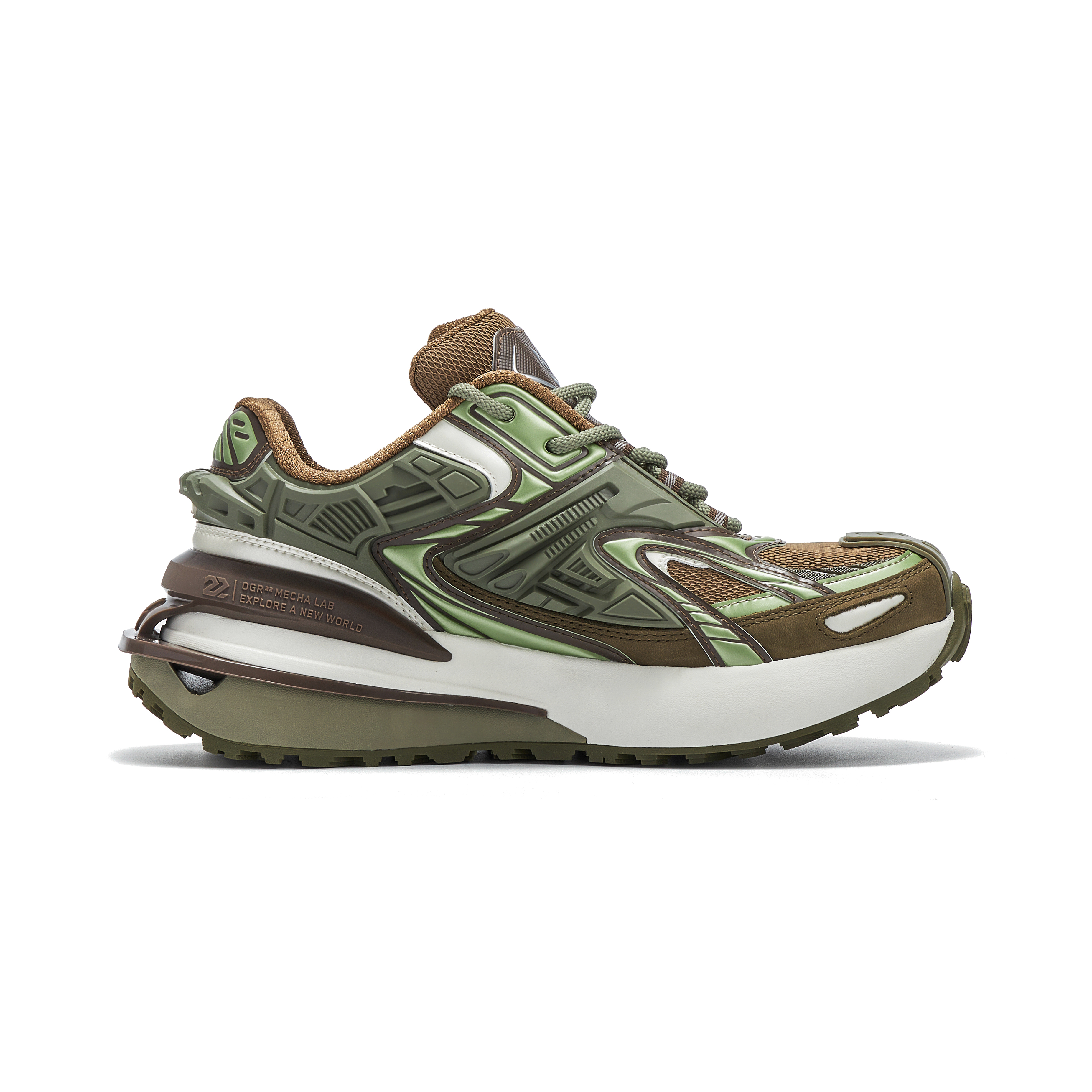 OGR Cushioning Abrasion Resistant Low top Running Shoes Unisex Brown