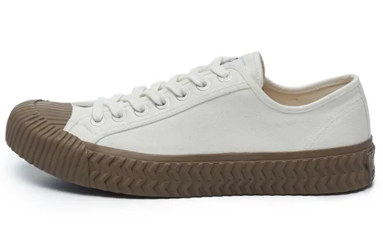 Excelsior Canvas Shoes Unisex Low Top Steam White/Coffee