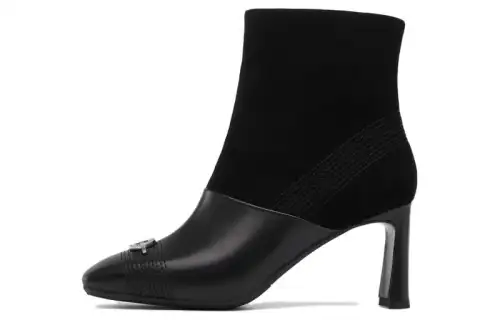 Chrisdien Deny Leather Ankle Boots 7.5cm Women's Black