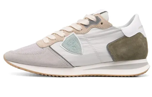 PHILIPPE MODEL Leather Sports Casual Shoes Women's Gray Green