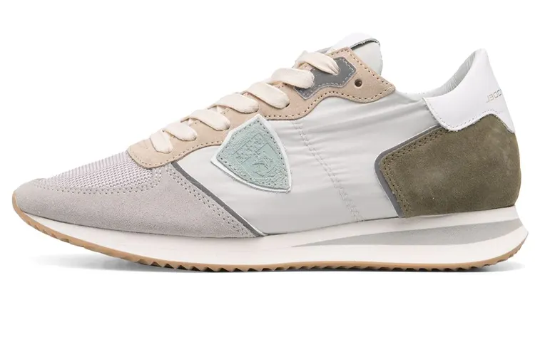 PHILIPPE MODEL Leather Sports Casual Shoes Women's Gray Green