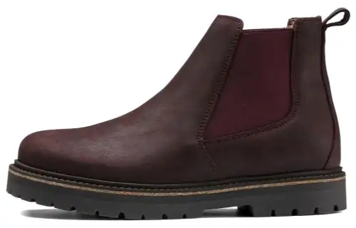 Birkenstock Leather Ankle Length Chelsea Boots Women's Red Narrow