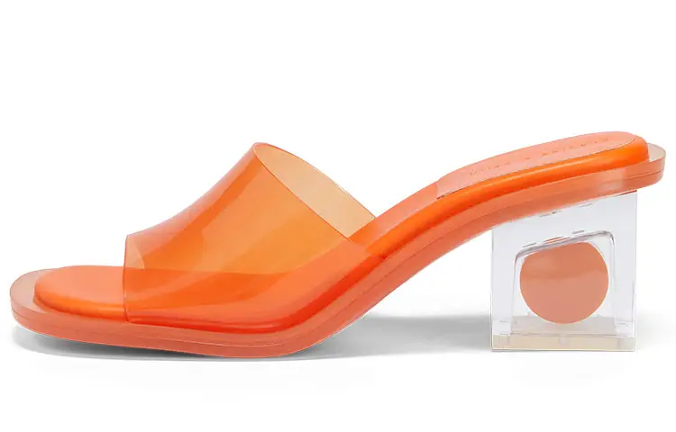 CHARLES&KEITH Composite Sole Slide Slippers Women's Orange