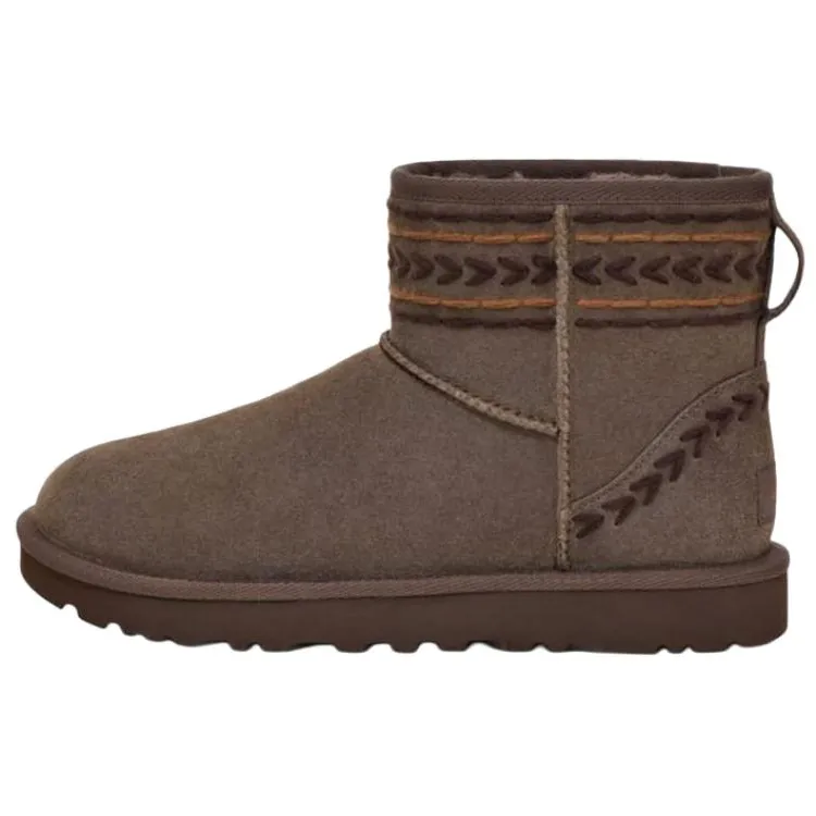 UGG Cow Suede Short Snow Boots Women's Coffee