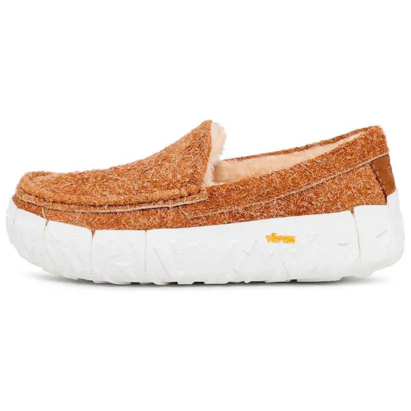 UGG Ascot Wrap Tech Suede Loafers Men's Yellow Brown