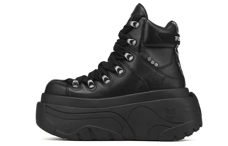 Naked Wolfe Radiant Leather Ankle Boots 10cm Women's Black