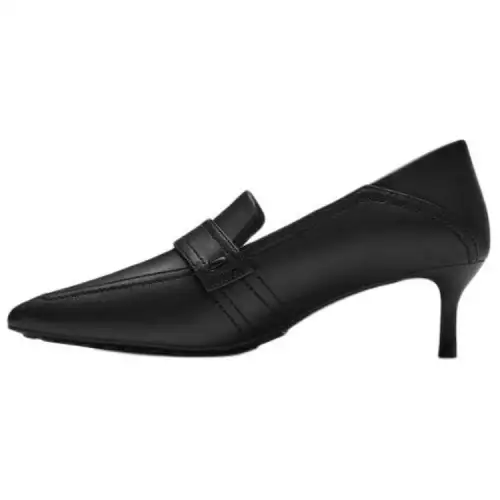 Clarks Sheepskin High Heels Women's Black