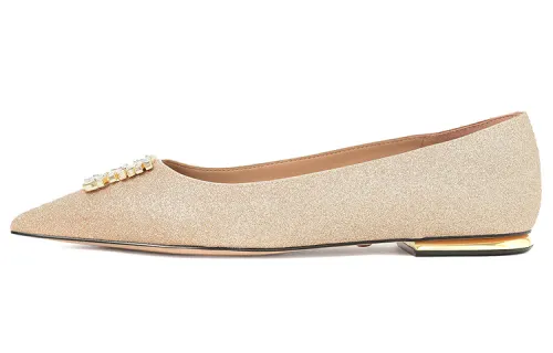 CHARLES&KEITH Women's Casual Shoes 1.2cm Women's Gold