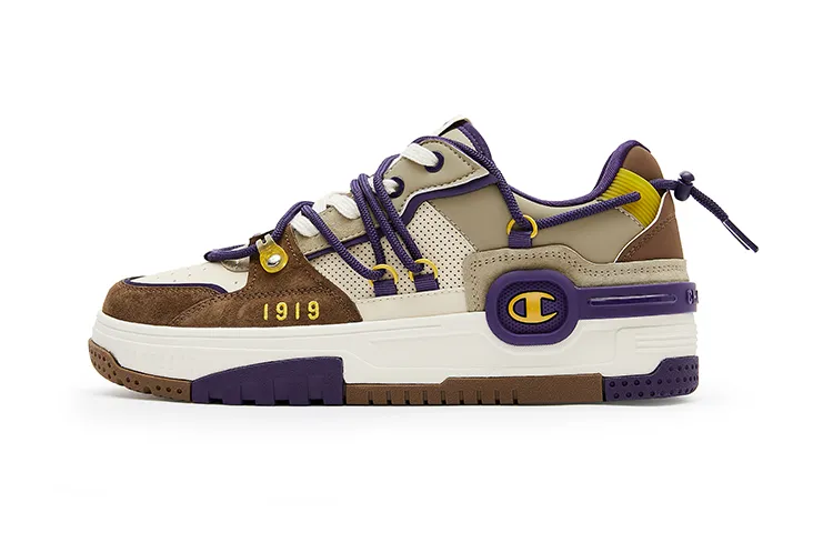 Champion Headphones Bumper V1 Low top Skateboard Shoes Men's Dark Brown