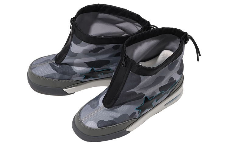 BAPE A BATHING APE Zip Road Sta Honeycomb Camo Grey