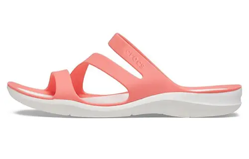 Crocs Soft Sole Cozy Sports Red Sandals Women's