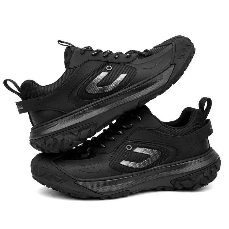 PALMPOLO Mesh Slip Resistant, Abrasion Resistant, Breathable Low top Mountaineering & Hiking Shoes Men’s Black