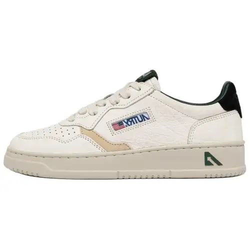 AUTRY Medalist Cow Leather Low top Skateboard Shoes Men's White Black