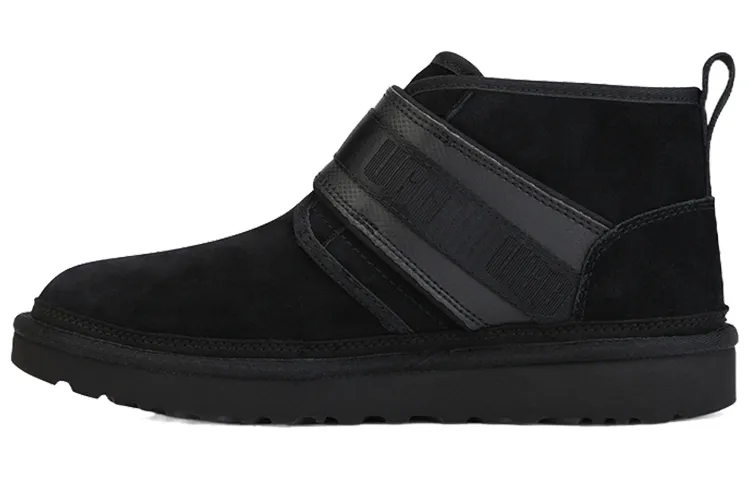 UGG Neumel Snapback Buckle Fleece Lined Snow Boots Black
