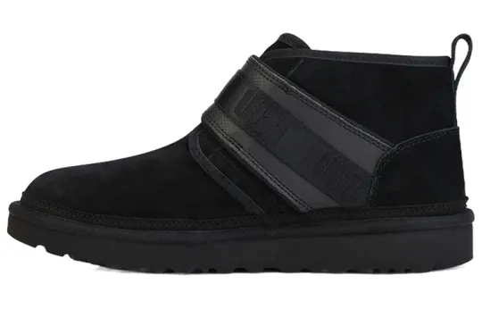 UGG Neumel Snapback Buckle Fleece Lined Snow Boots Black
