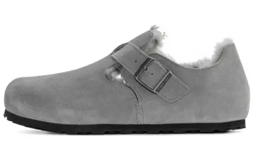 Birkenstock London Shearling Suede Leather 'Whale Grey'