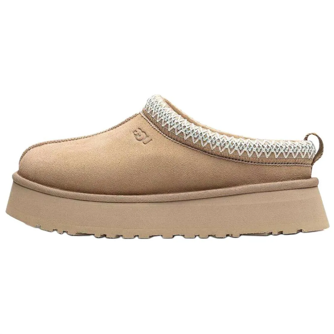 UGG Mules Comfortable Slip on Fleece Lined Half Slippers Closed Toe Slippers Women's Light Umber