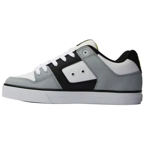 DC Shoes Leather Low top Skateboard Shoes Men's Gray White