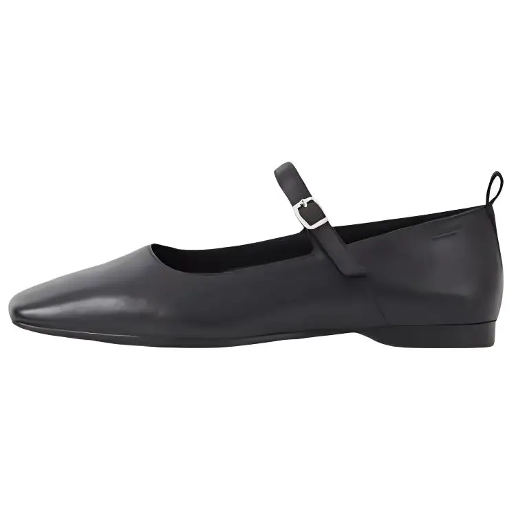 VAGABOND SHOEMAKERS Leather Chunky Heel Mary Jane Shoes 1.2cm Women's Black