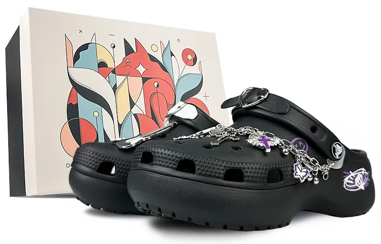 Crocs Clogs Women's Black Purple