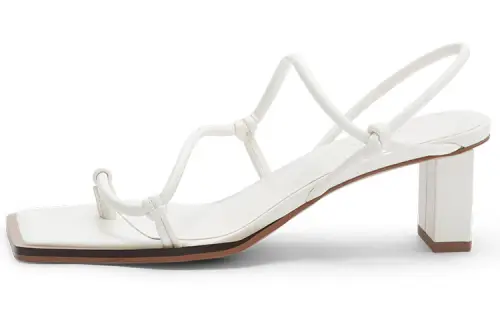 CHARLES&KEITH Small Ck One Strap Sandals Chunky Heel Women's White