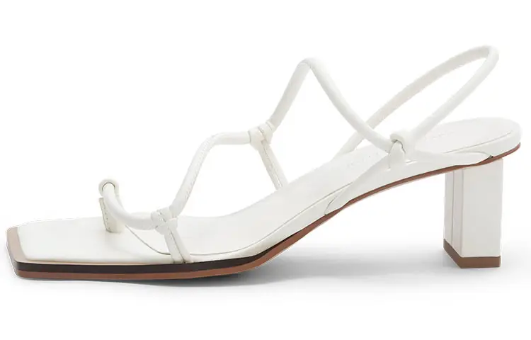 CHARLES&KEITH Small Ck One Strap Sandals Chunky Heel Women's White