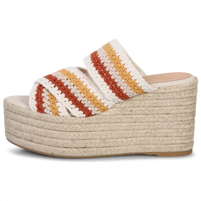 Castañer Crochet Knitted Wedge Espadrilles Women's