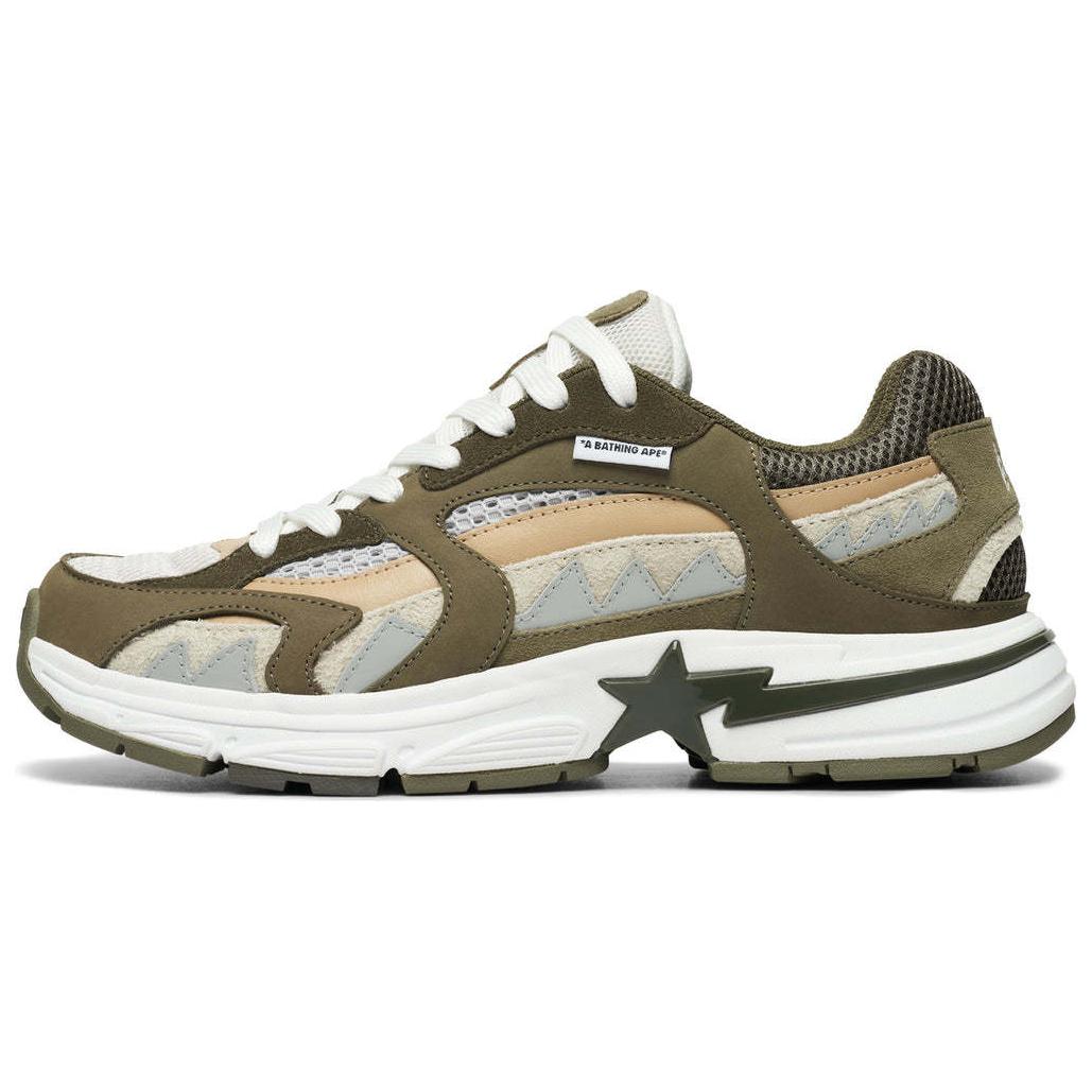 Мужские кеды A BATHING APE SHARK STA (зеленые)