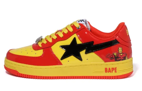 A BATHING APE X Marvel Bape Sta 'Red Yellow Black' Women's