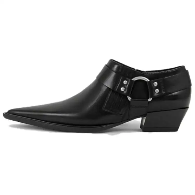 VAGABOND SHOEMAKERS Leather Fashion Trend Ankle Boots 4cm Women's Black