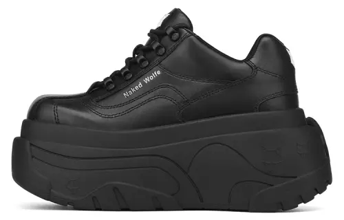 Naked Wolfe Satisfy Leather Low top Sports Casual Shoes Women's Black