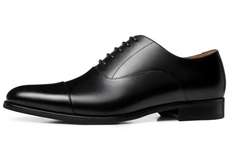 THOM WILLS British Style Calfskin Oxford Shoes Old Money Style Dress Shoes Men's Black