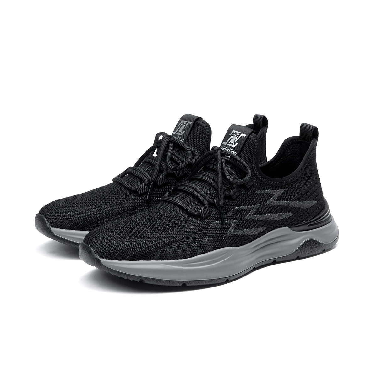 Spider King Fabric Slip Resistant Abrasion Resistant Low top Running Shoes Men’s Black