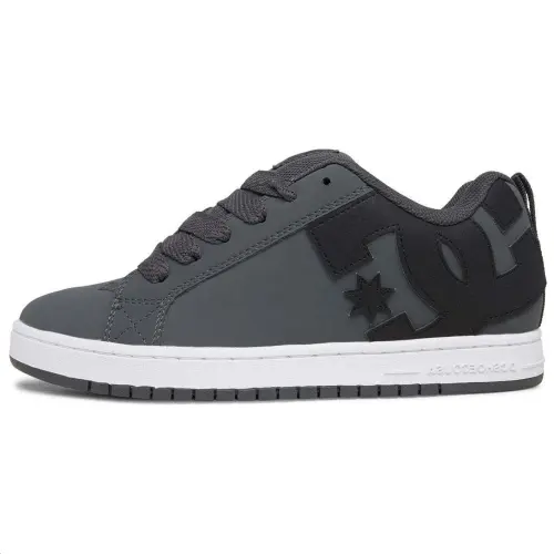DC Shoes Cow Leather Low top Skateboard Shoes Men's Gray White