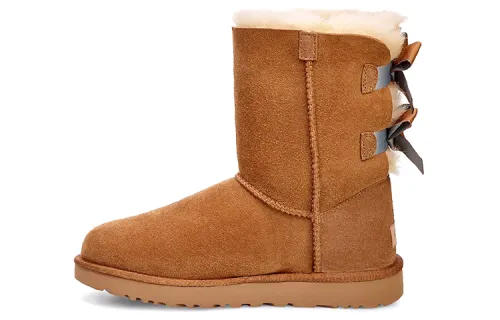 UGG Bailry Bow II Shimmer Sheepskin Thermal Crew Snow Boots Women's Brown