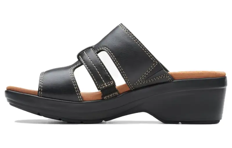 Clarks TULEAH JANE Leather Slide Slippers 5.5cm Women's