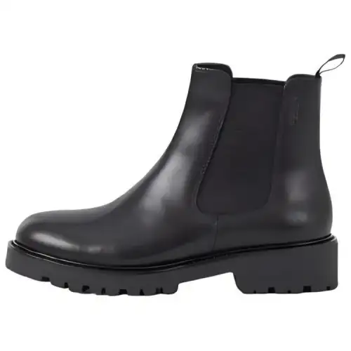 VAGABOND SHOEMAKERS Leather Short Chelsea Boots 4cm Women's Black