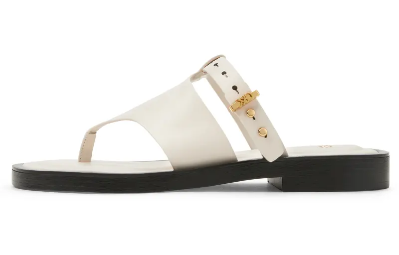 CHARLES&KEITH Flip Flops Women's White/Black