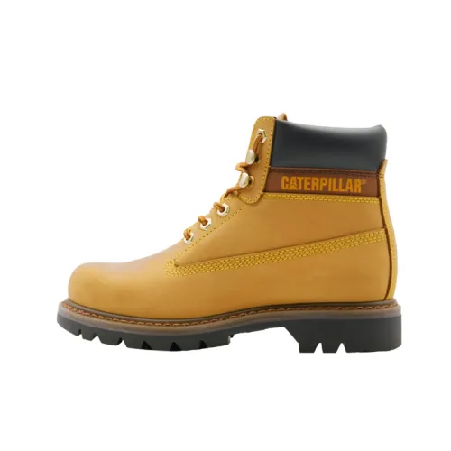 CAT Colorado Breathable Abrasion Resistant Slip Resistant Knee High Outdoor Boots Men's Black Yellow