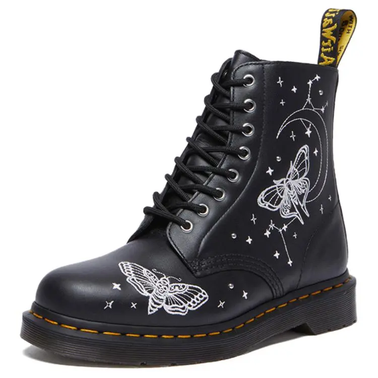 Dr.Martens Cow Leather Crew Combat Boots Unisex Black