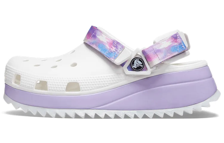 Crocs Classic Casual Unisex White Purple Sandals 'White Purple'