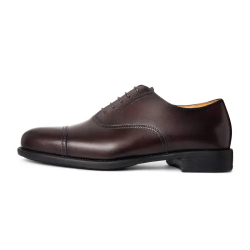 THOM WILLS Versatile calfskin Oxford shoes for business commuting, three-joint handmade, formal leather shoes, men's style, dark brown color