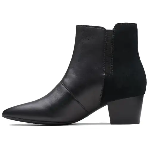 Clarks Leather Ankle Boots 5.08cm Women's Black