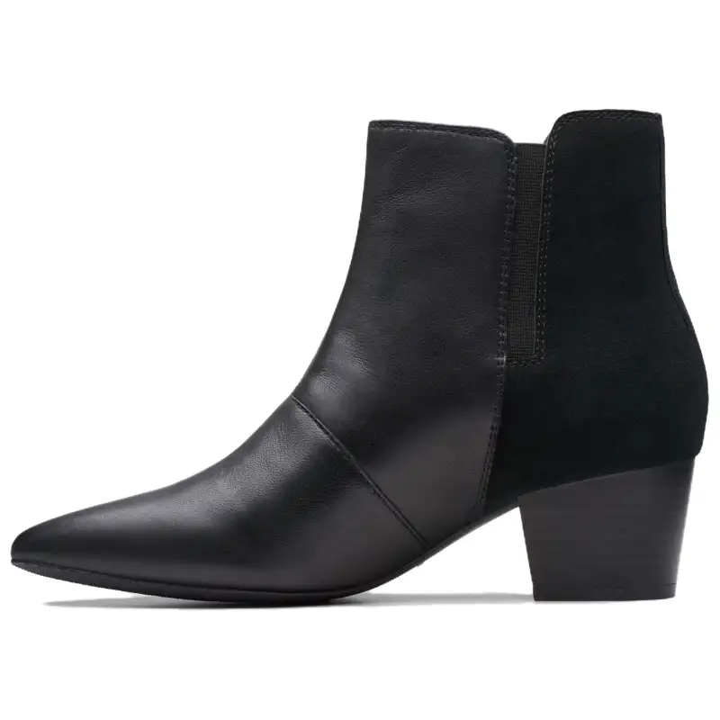 Clarks Leather Ankle Boots 5.08cm Women's Black