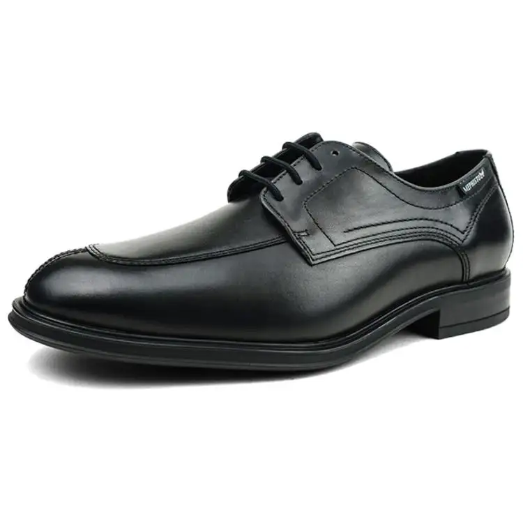 MEPHISTO Top Grain Cow Leather Dress Shoes Men's Black