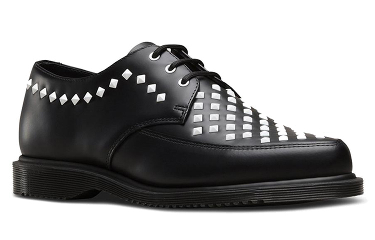 Dr.Martens Casual Leather Shoes Men's Low Top Black/White