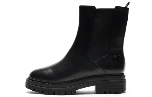 COLE HAAN Cow Leather Short Chelsea Boots Women's Black