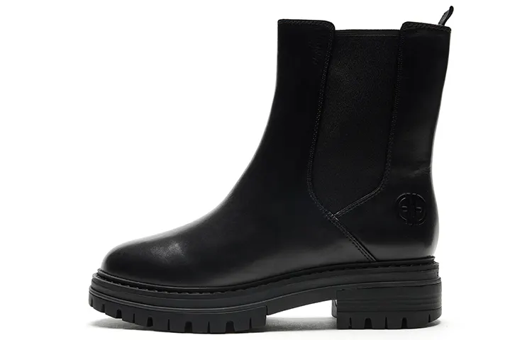 COLE HAAN Cow Leather Short Chelsea Boots Women's Black