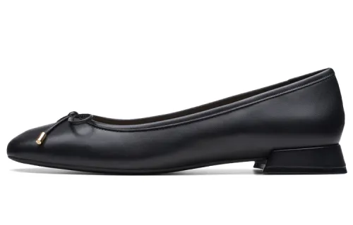 Clarks Sheepskin Casual Shoes Women's Black
